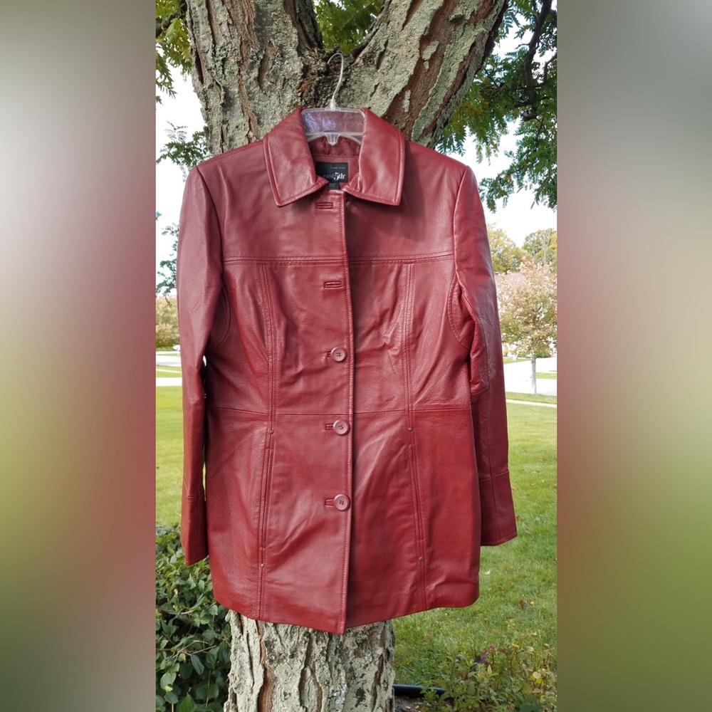 Long leather coat